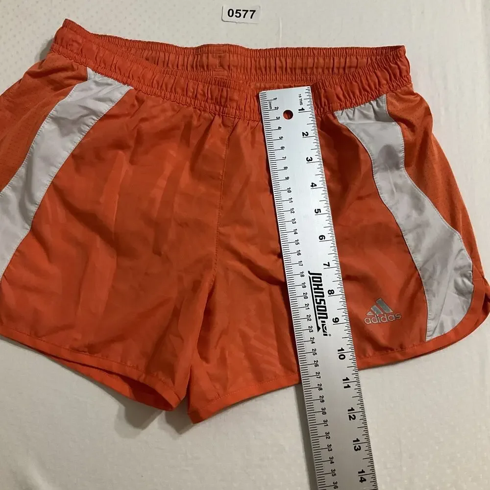 Adidas Women Activewear Shorts S Orange Running Logo 3.5